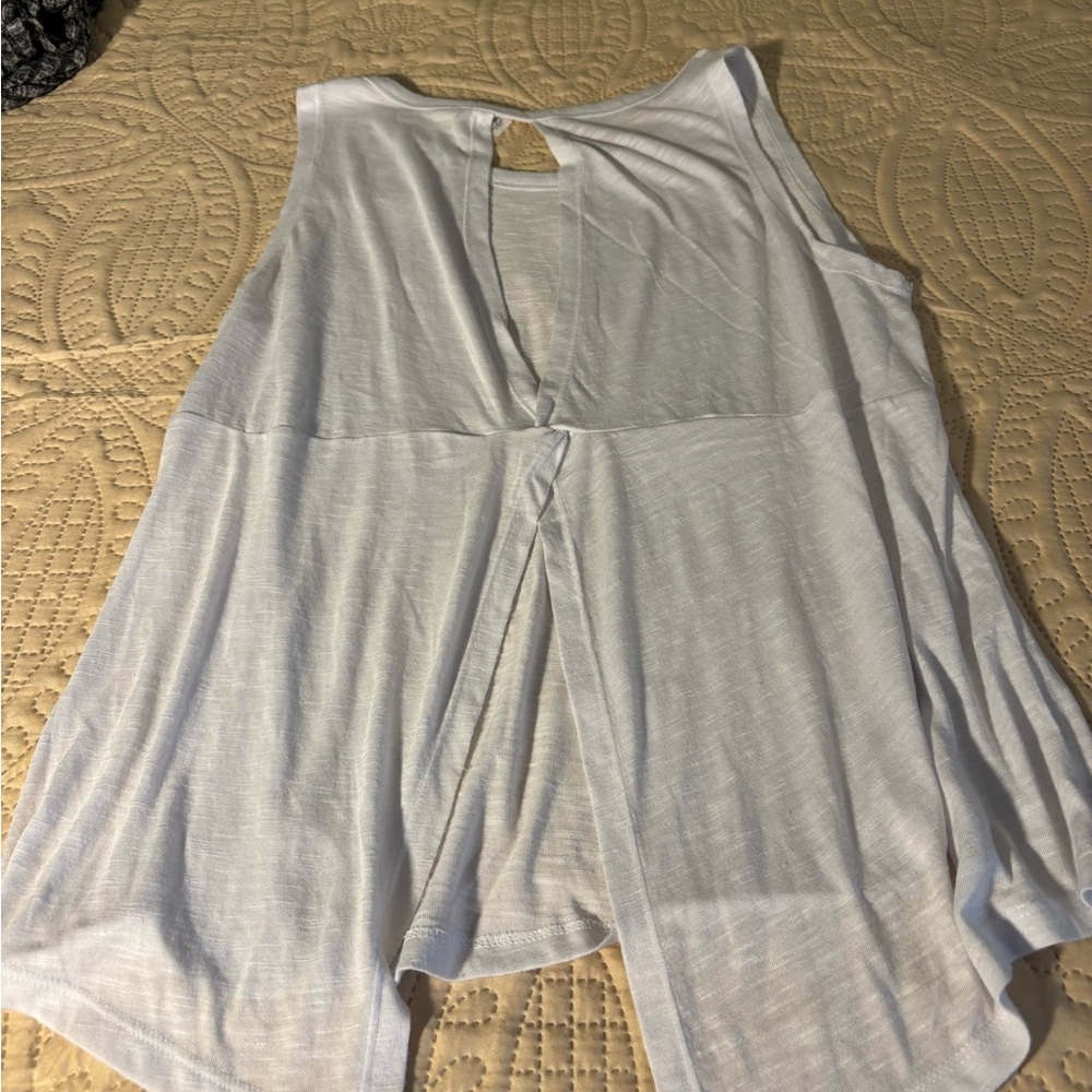 Balance Collection Cream Asymmetrical Cut Out Tank Top - Picture 4 of 4